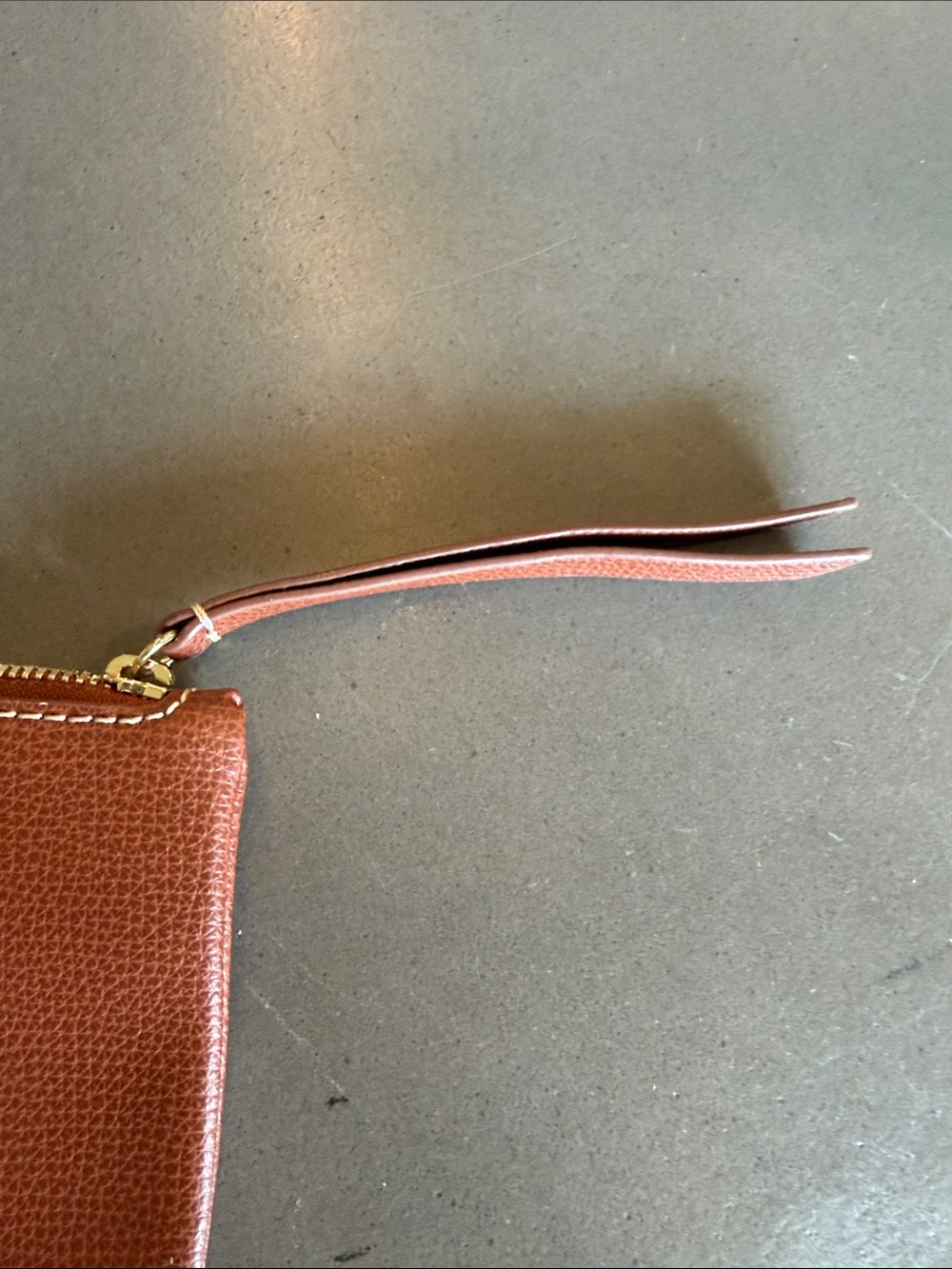 Polène Tan Pebbled Leather Wristlet Clutch - Picture 4 of 5